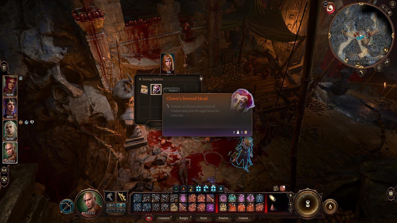 Clown's Severed Head location