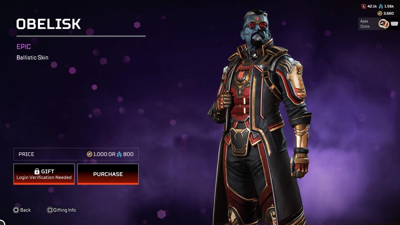 Obelisk Ballistic legend skin