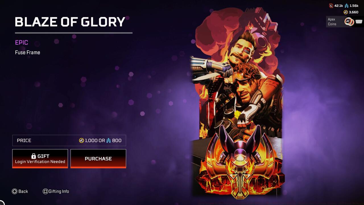 Blaze Of Glory Fuse banner frame