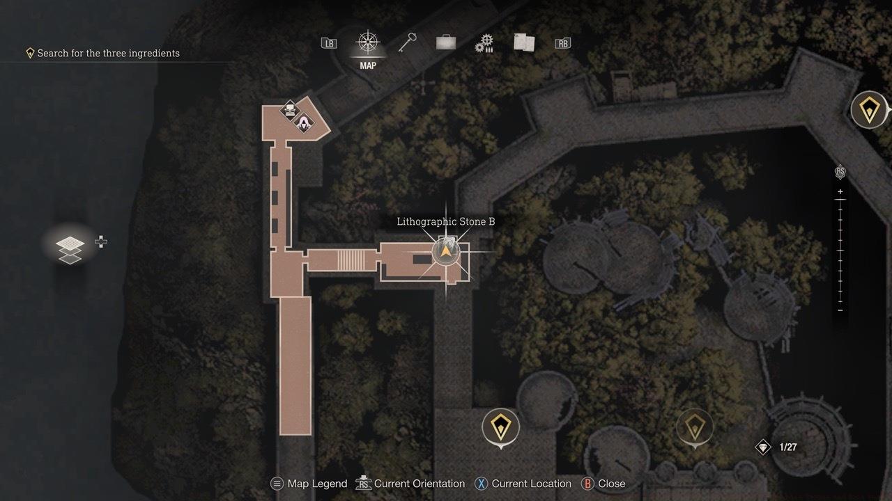 The first stone is right across from the puzzle door.