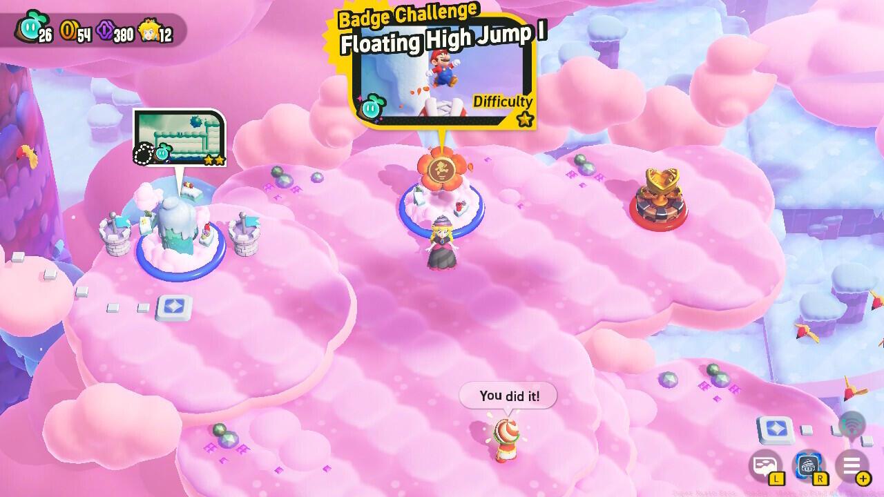 Floating High Jump - Badge Challenge (Fluff-Puff Peaks)