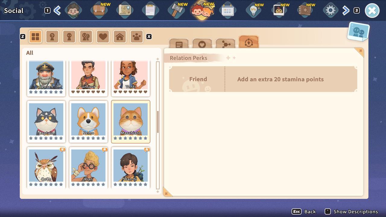 Befriending NPCs in town also grant extra stamina points.