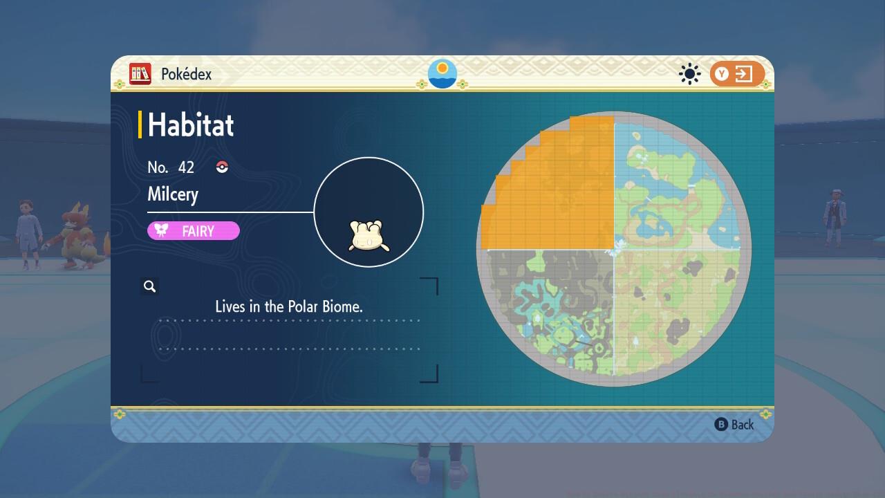 Milcery is found throughout the Polar Biome.