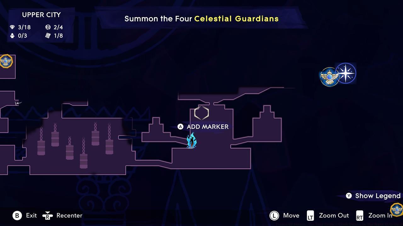The Clock Puzzle is in the upper-right portion of this zone, but it's advisable to go to the upper-left corner first. That's where you can acquire the Chakram upgrade.
