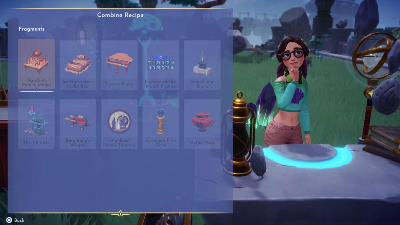 You can make furniture using timebending fragments at a timebending table.