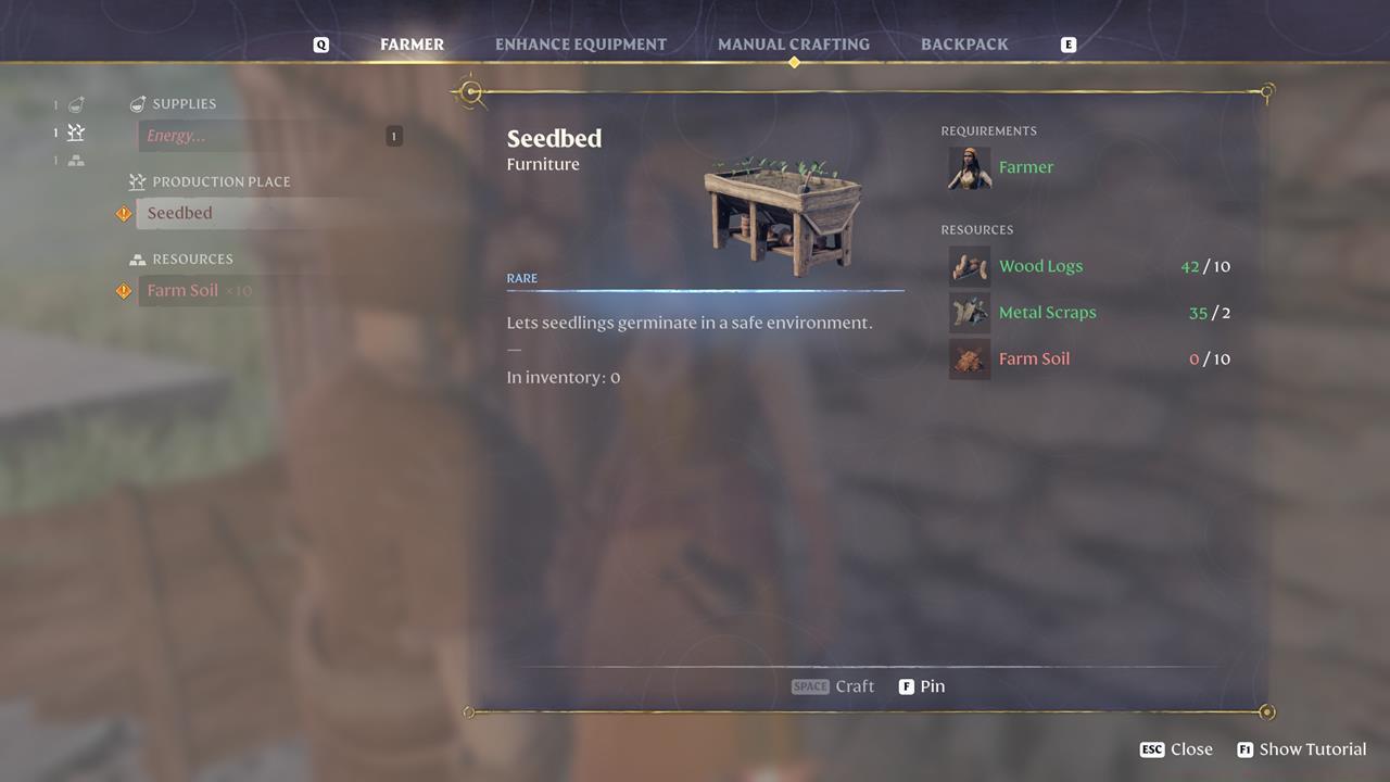 You can start growing crops once you unlock the Farmer's services in the game.