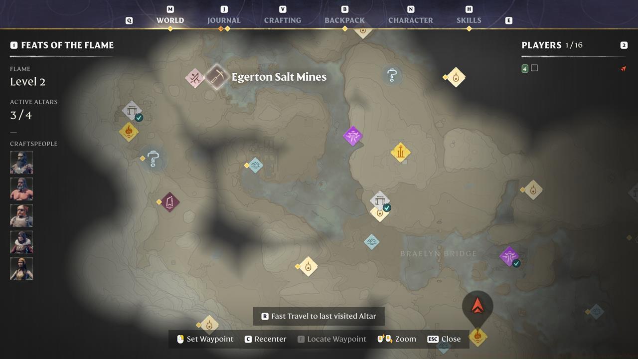 The map shows the location of the Egerton Salt Mines.