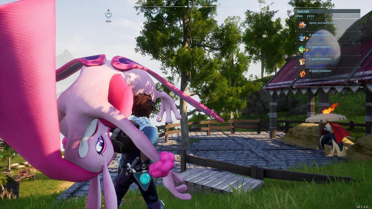 Carry the two Pals that you want to mate with each other and throw them inside the Breeding Farm.