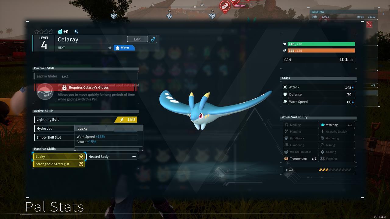 The innate passive grants a decent buff for combat and base-related tasks. 