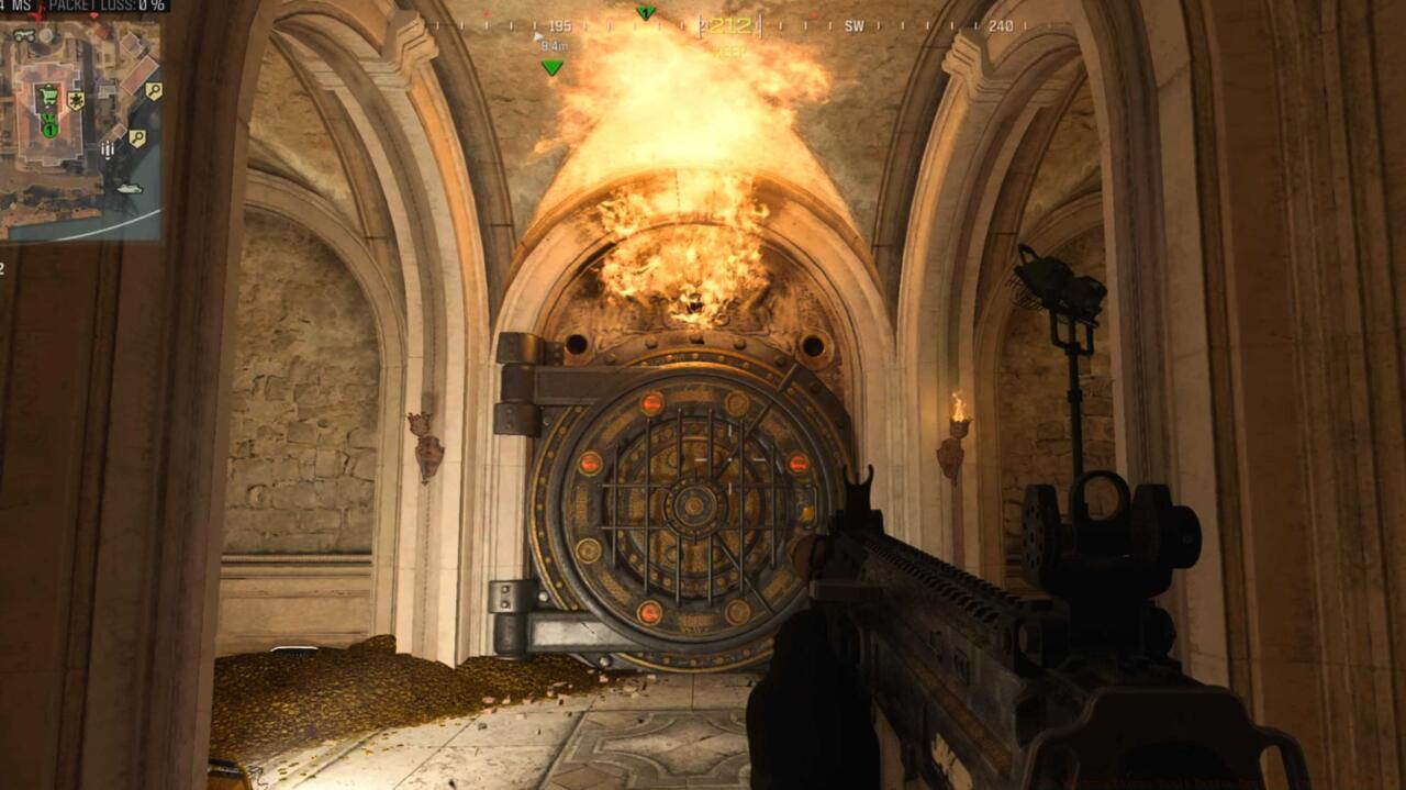 Vault puzzle door after using fire