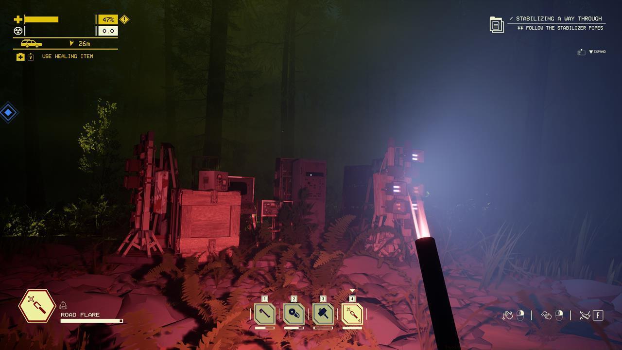 Always bring a Road Flare or Relightable Flare with you to illuminate dark areas.