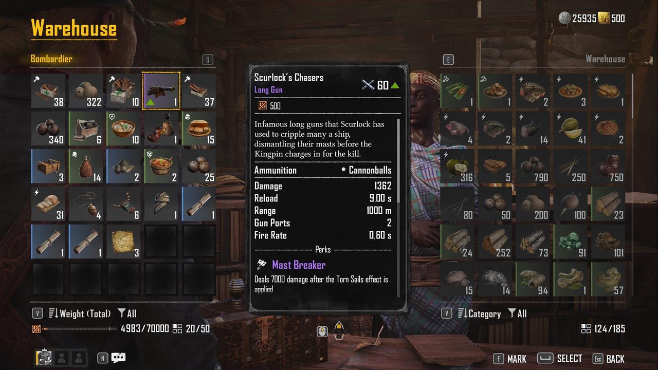 Rip apart sails to make the most out of the Mast Breaker perk.