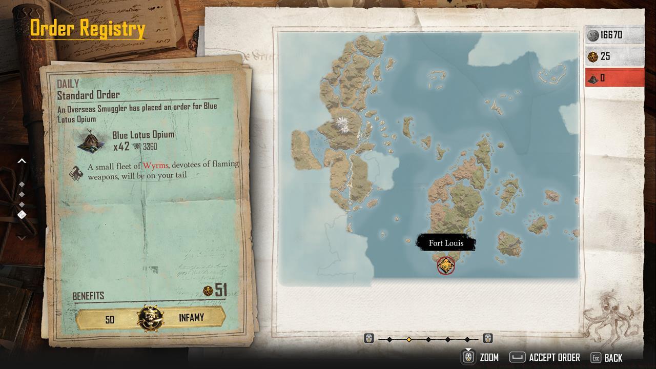 You can't fast travel when these daily missions are active, so you have to sail to the marked location instead.