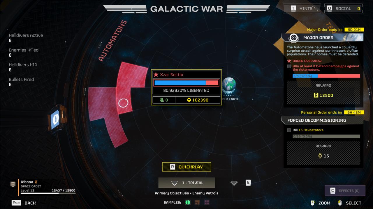 Head into the Automaton (red) warfront to find Devastators.