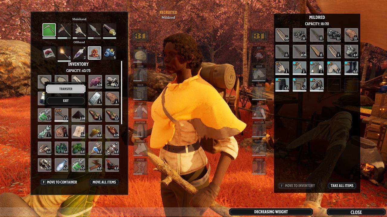 Make your NPC follower carry the heaviest materials so you don't get over-encumbered. 