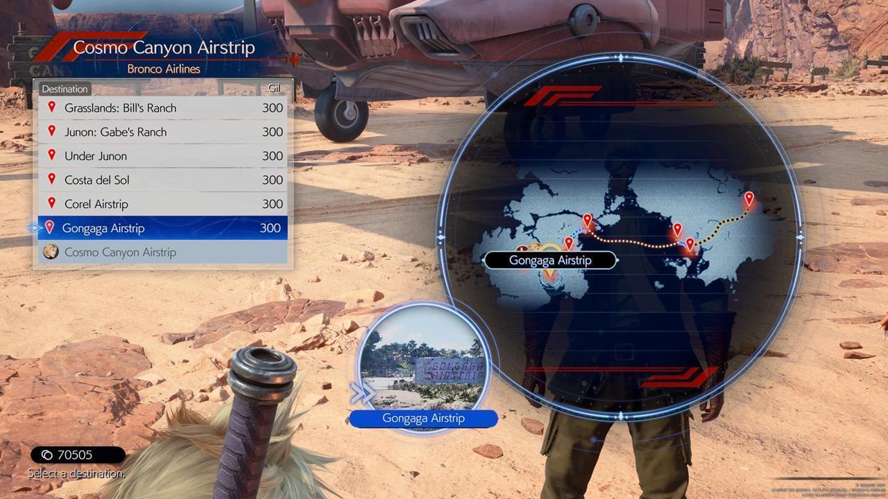 Fast travel between airfields