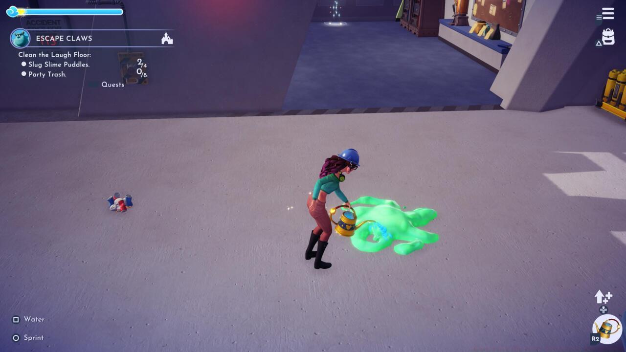 Help Mike and Sulley by cleaning up this sludge.