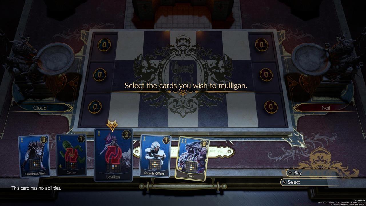 Mulligan cards to have a proper setup before beginning a match