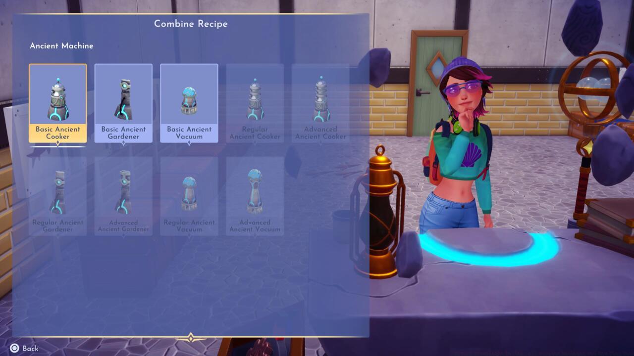 Ancient machines can be crafted at timebending tables.