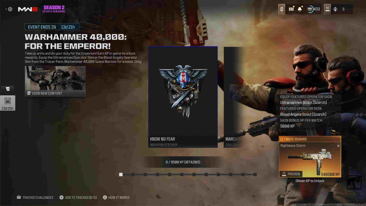 Know No Fear weapon sticker from Warhammer 40K event