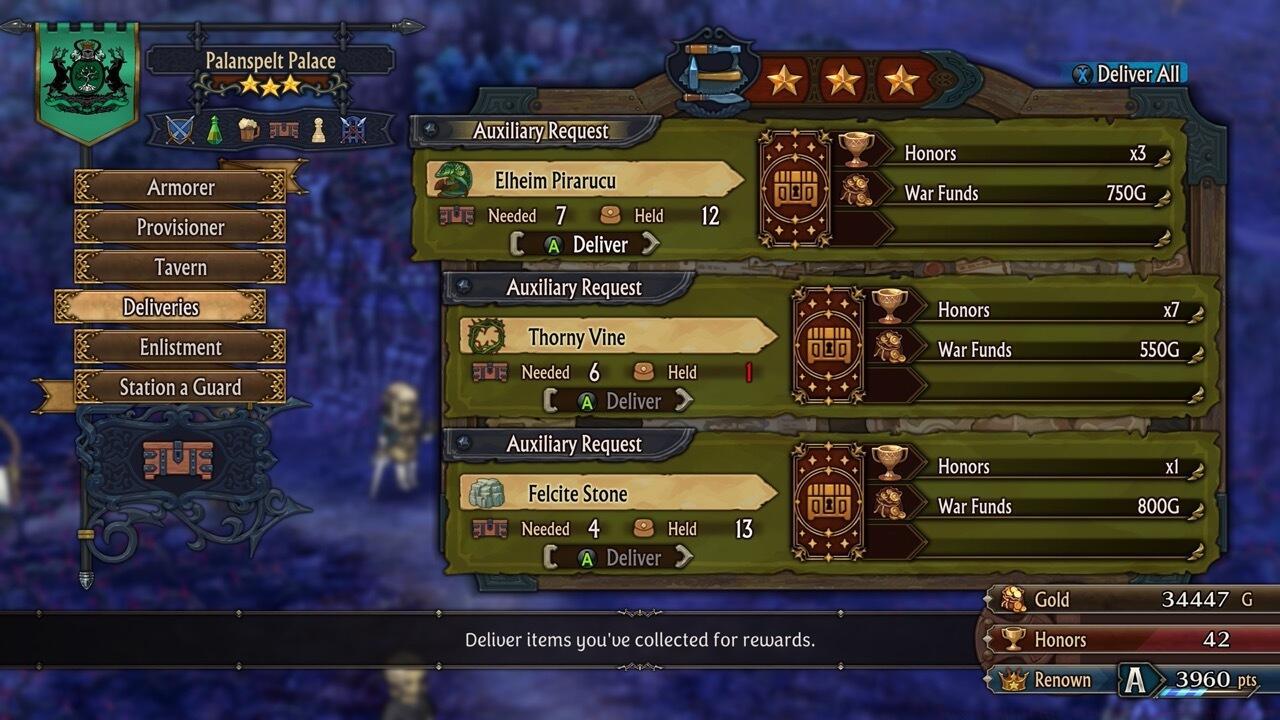 Complete town deliveries and post a guard ASAP