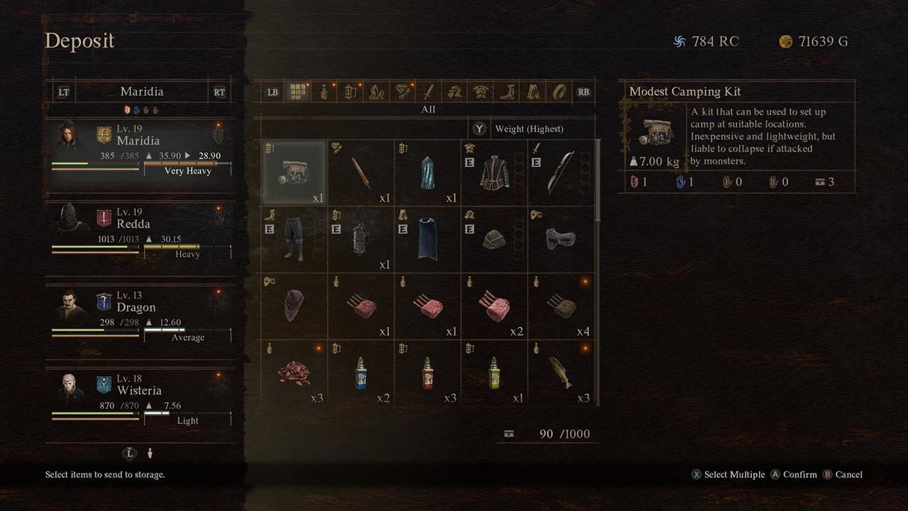 You're going to recheck your inventory numerous times during the campaign.