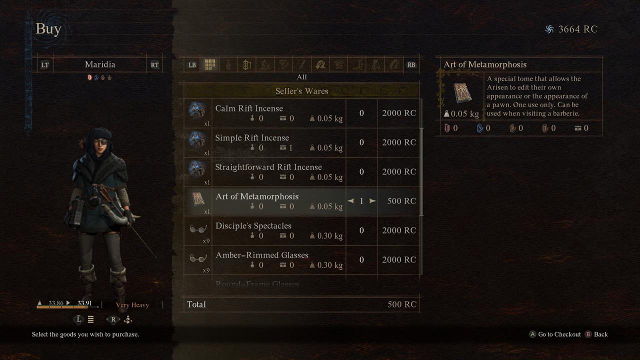 The Art of Metamorphosis allows for full modification, akin to what you saw during character creation.