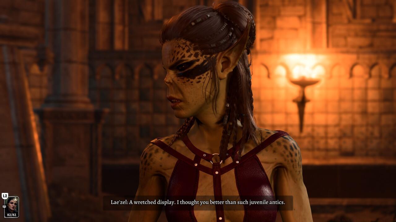 Lae'zel is not a fan of sharing.