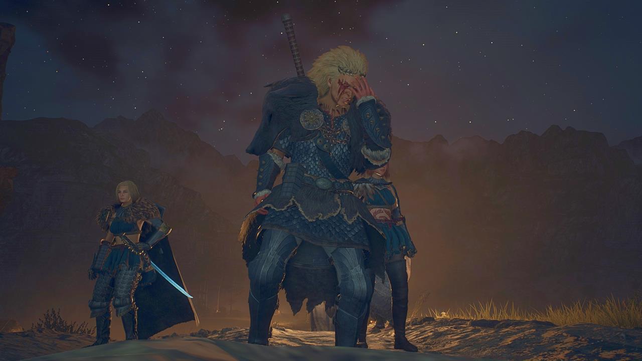 Our main pawn having migraines due to Dragonsplague.