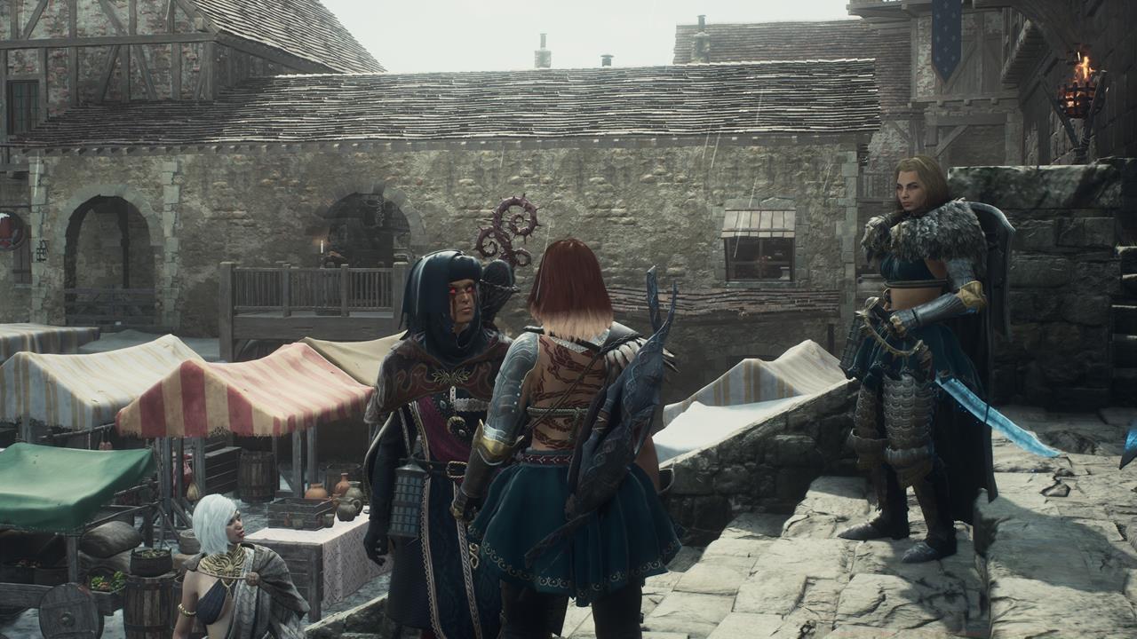 The pawn wearing the same armor as our main character was the one who was infected when we recruited her. After waiting for a few days, she was cured because our main pawn caught the disease.