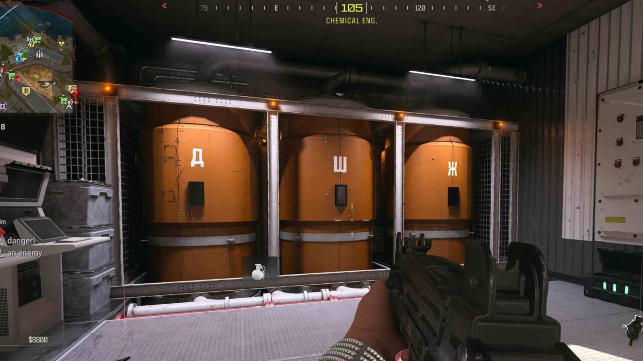 Match the numbers to the symbols on these three tanks