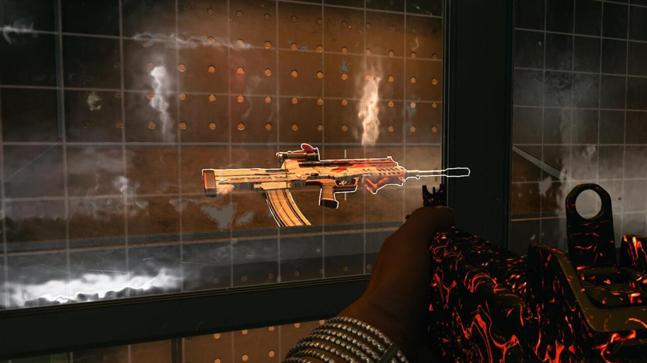 Redacted weapon blueprint for the DG-56 assault rifle