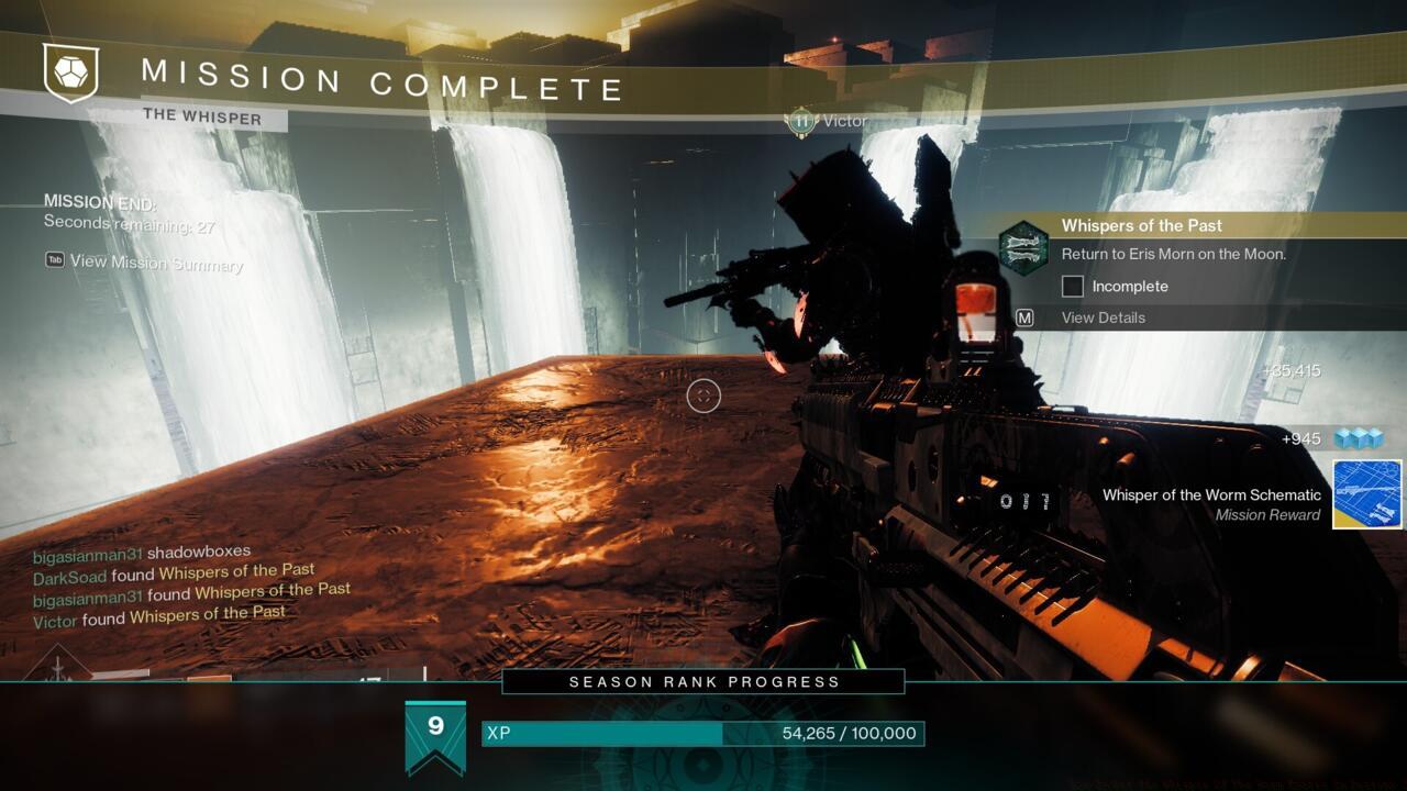 After claiming the schematic, go ahead and chat with Eris Morn again.