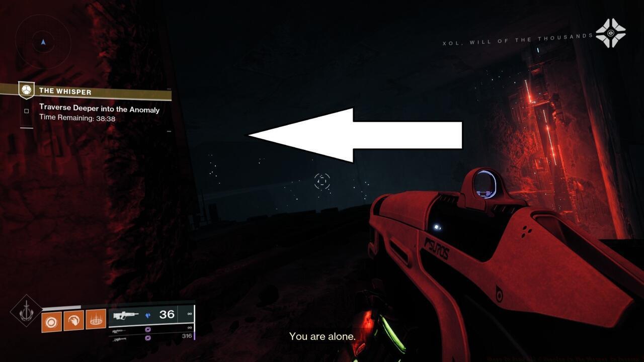 As soon as you enter the big room with the red light, turn left.