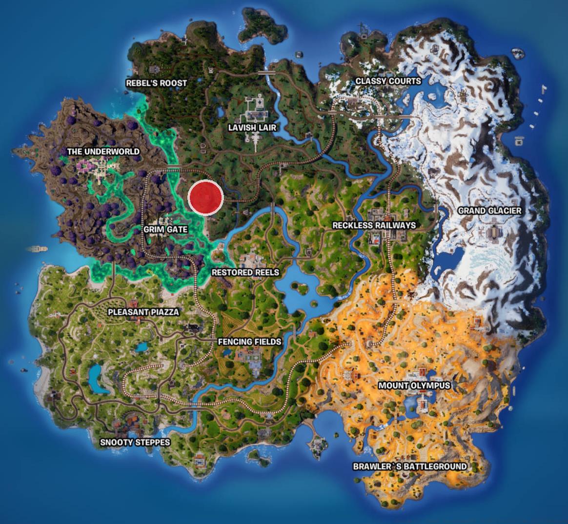 Under the windmill with a view of the Styx location