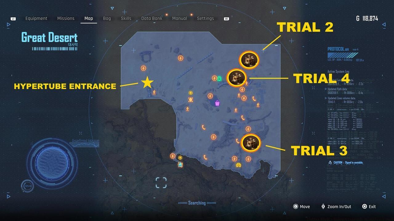 Great Desert altar locations