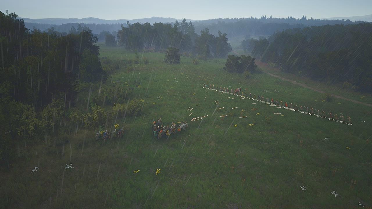 Don't expect grand warfare in Manor Lords, since you're more likely to experience small-scale battles. 