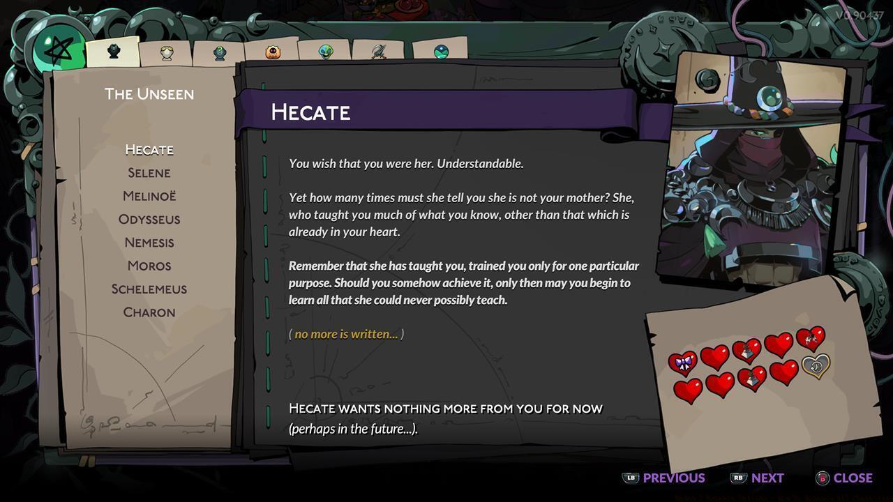 Book of Shadows relationships/affinity