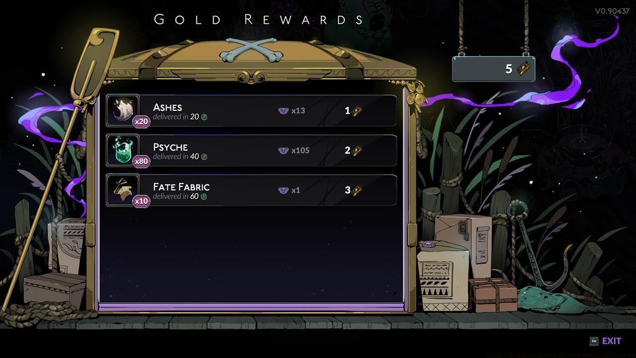 Resource location 3: Ordered from Charon's Chest