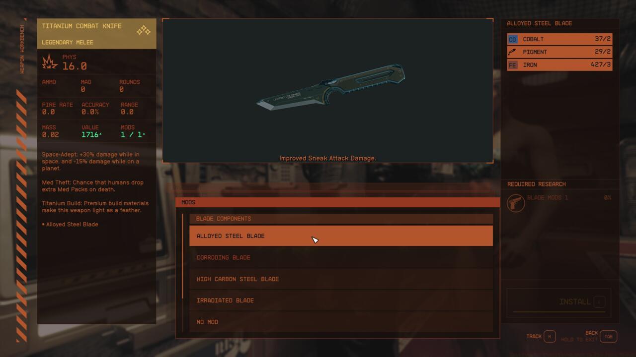 Melee Weapon Improvements and Ammo Crafting