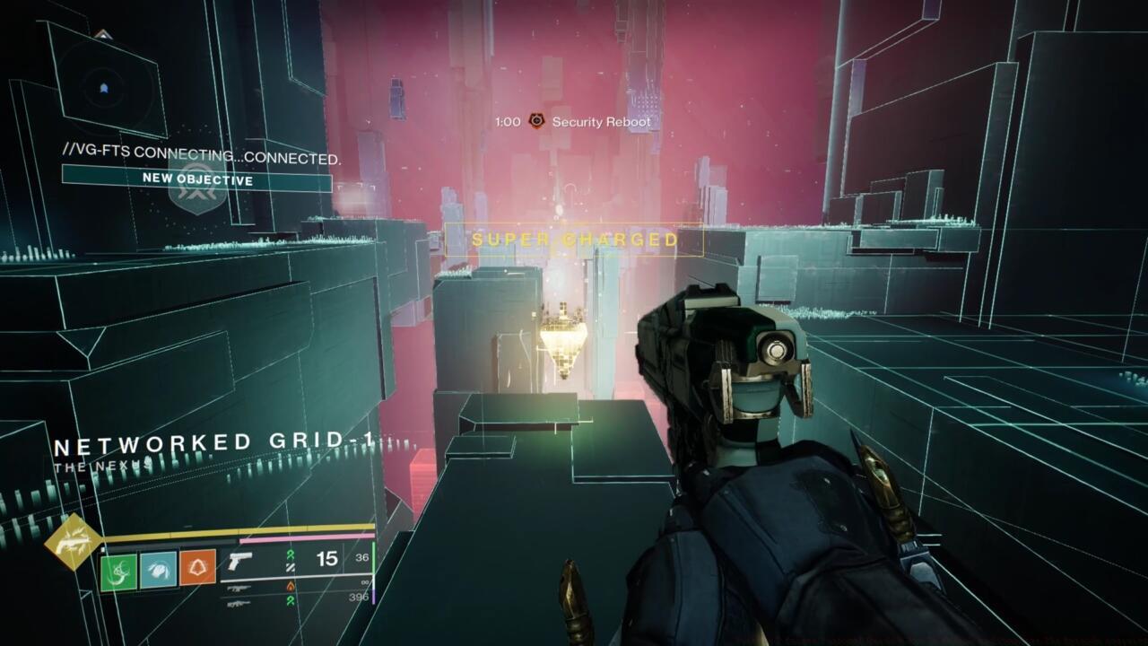 Shoot these golden security nodes to add 30 seconds to your timer. There will be three in each distinct area of Enigma Protocol.