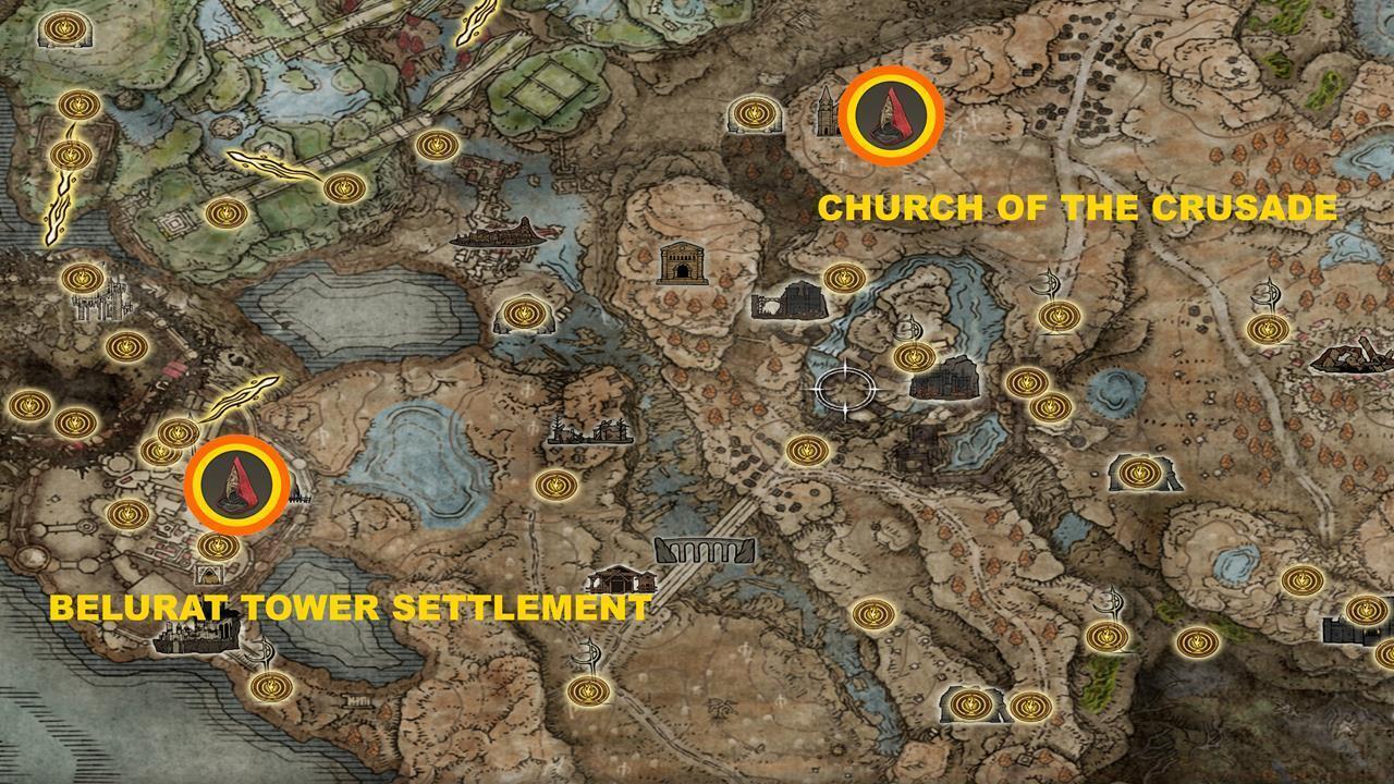 Map: Fire Knight Queelign's invasions
