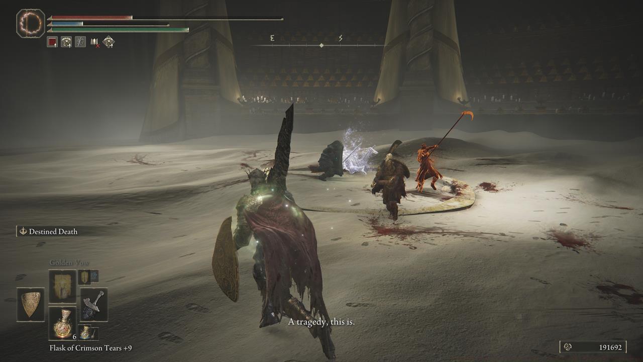 A battle against Leda and other followers of Miquella