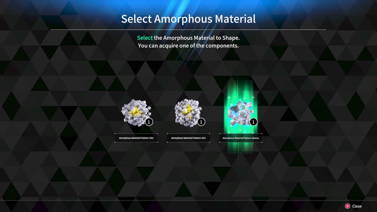 Make sure you choose Bunny's Amorphous Material!