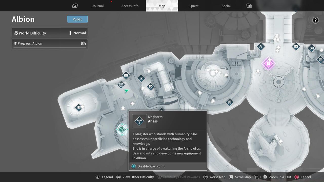 Speak to Anais in Albion