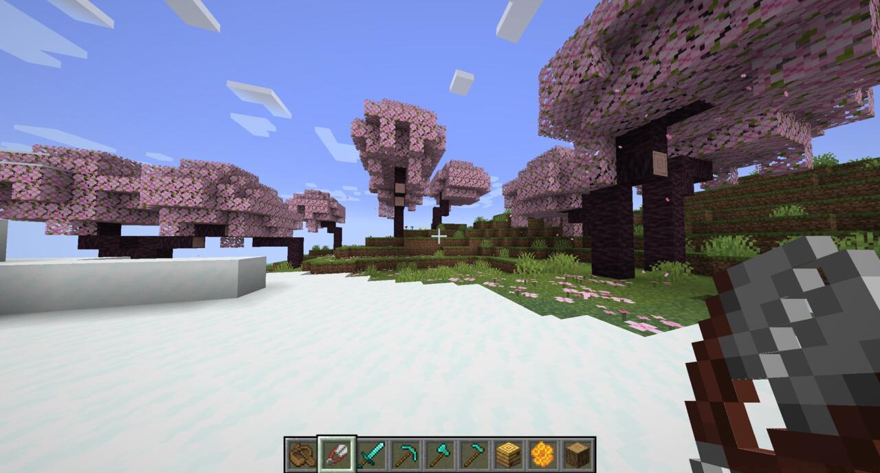Cherry Blossom trees are a rare find in Minecraft.