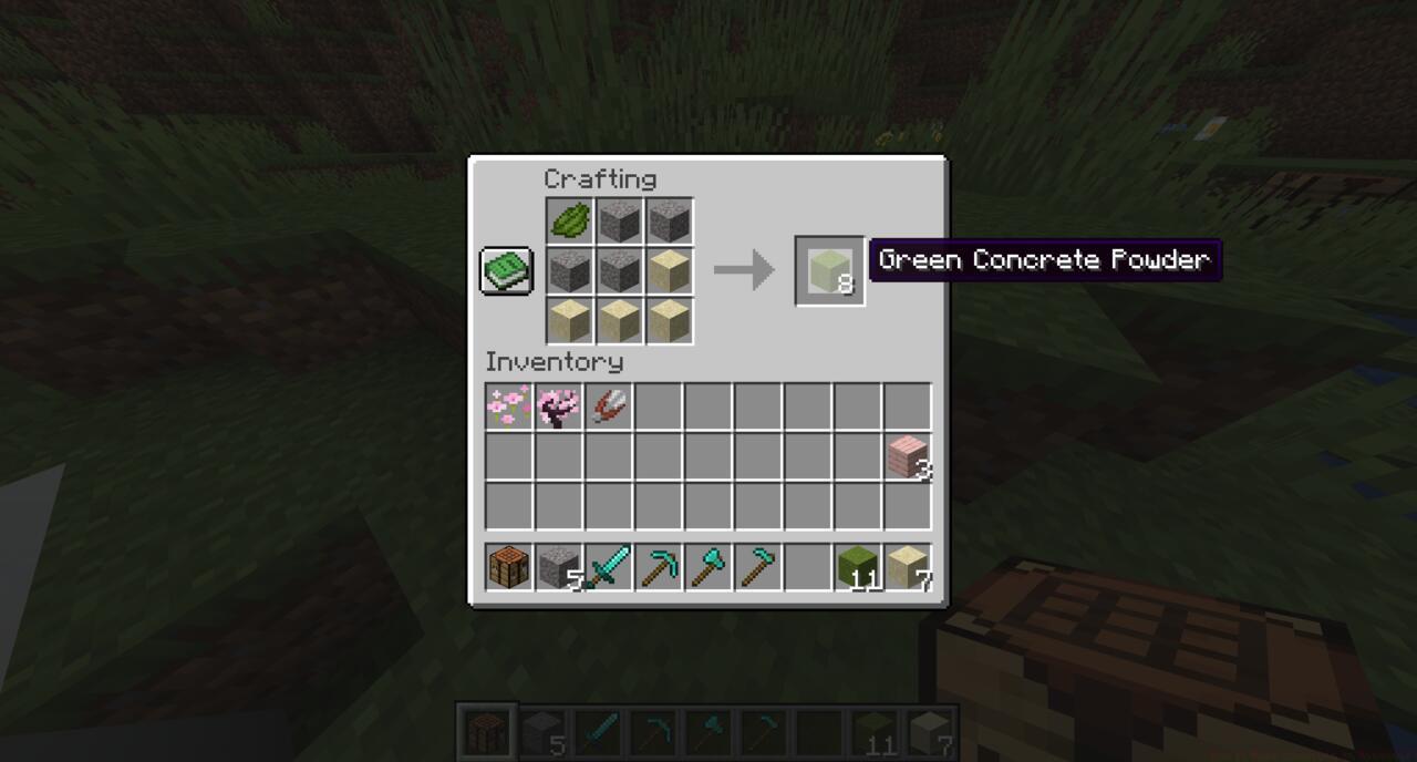 The recipe for Concrete Powder