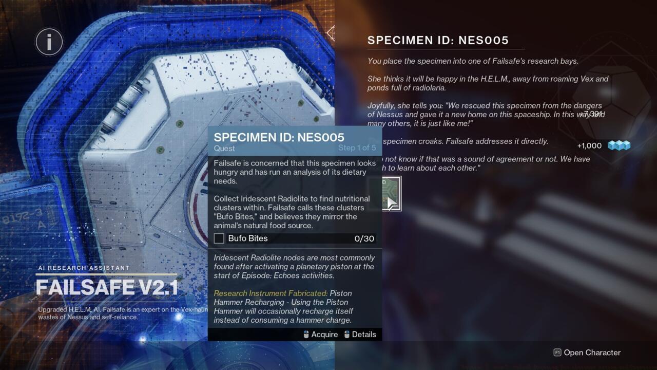 You gotta feed that frog, which means gathering something called Bufo Bites.