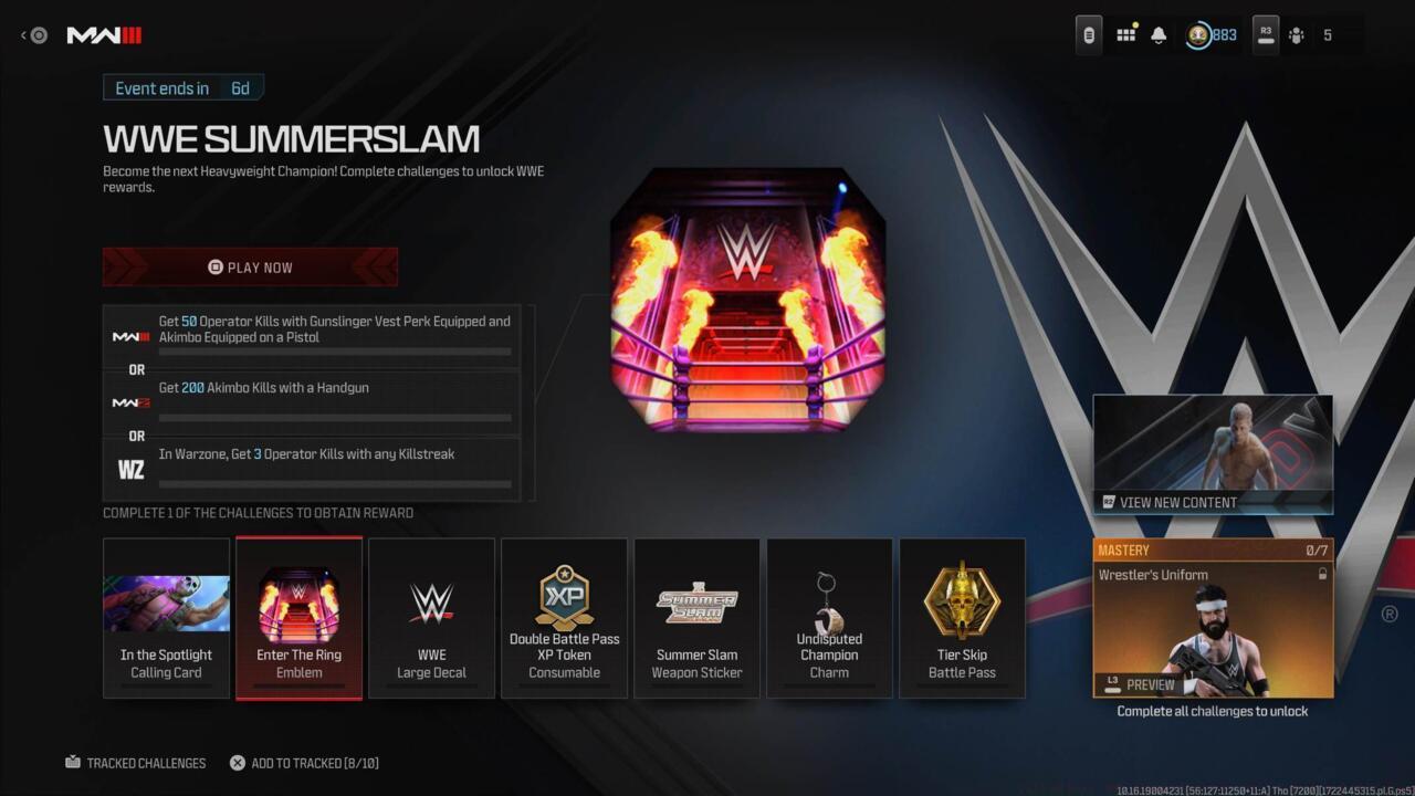 WWE emblem customization
