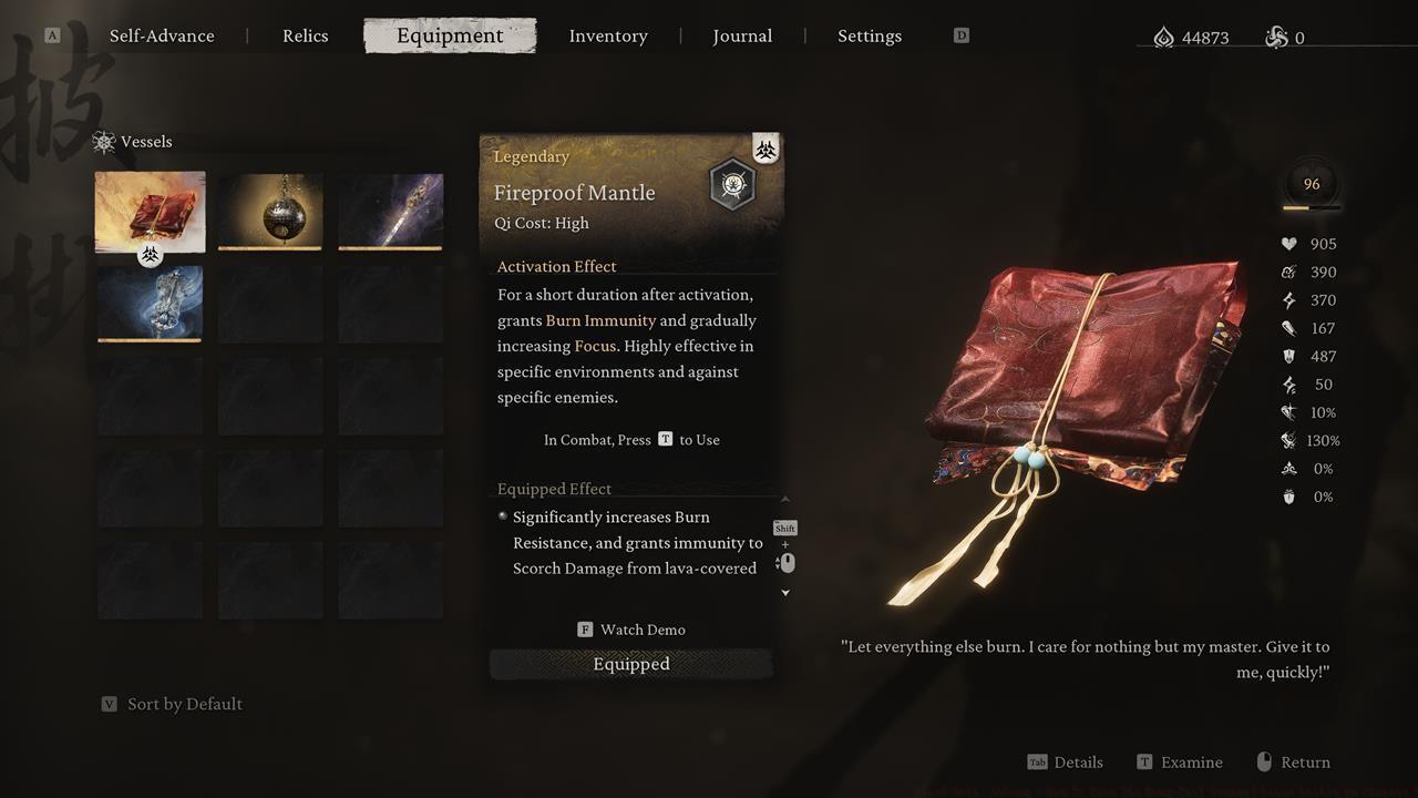 The Feng-Tail General's damage and the Fireproof Mantle